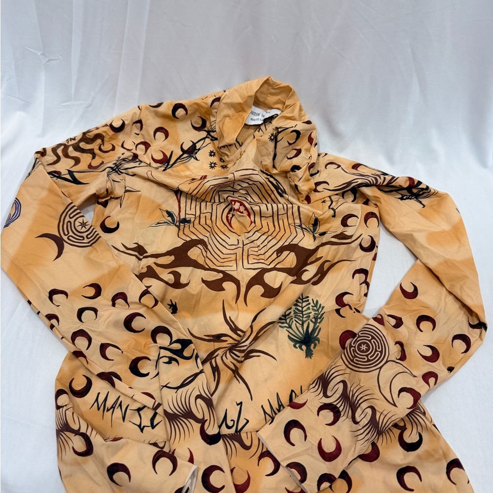 Marine Serre Second Skin Tattoo Top medium